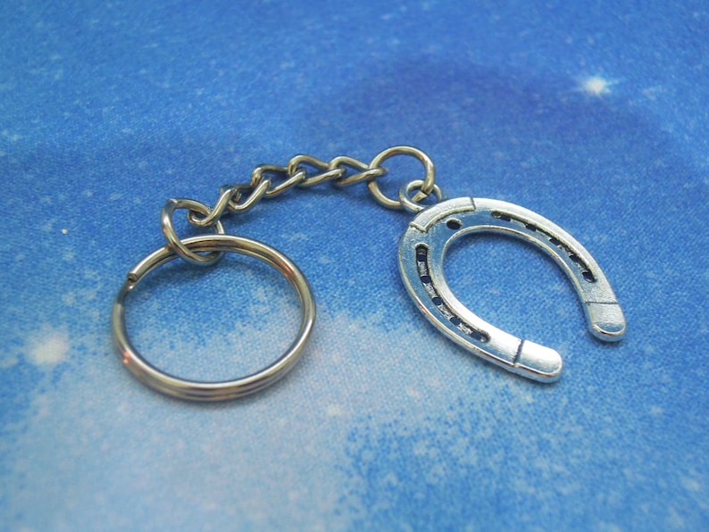 Horseshoe Keyring Lucky Charm Horseshoe Charm Good Luck Etsy