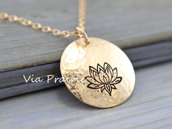 Lotus Necklace in Bronze Zen Yoga