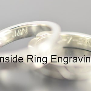 Personalized engraving, Custom engraving, Inside ring engraving, Add-on engraving order, Ring is NOT included