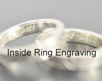 Personalized engraving, Custom engraving, Inside ring engraving, Add-on engraving order, Ring is NOT included