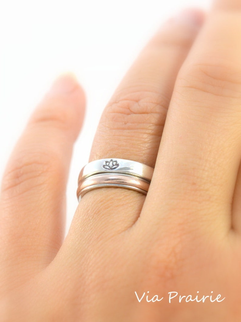 Lotus Ring Lotus Flower Ring Yoga Ring Zen Ring Yoga Etsy