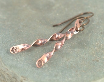 Pendientes de cobre Reiki / Colgantes Cho-Ku-Rei hipoalergénicos hechos a mano