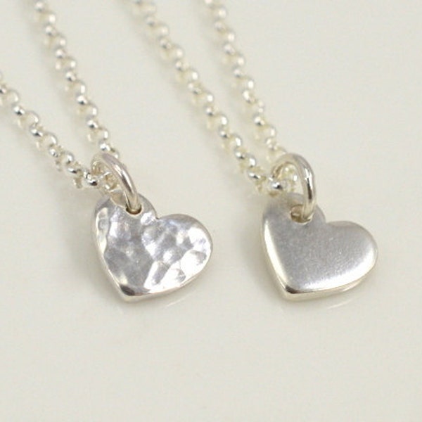 Heart pendant, Solid 925 Silver, Tiny Heart necklace, Heart jewelry, Tiny Heart pendant, Her gift, Heart charm necklace, Girlfriend gift