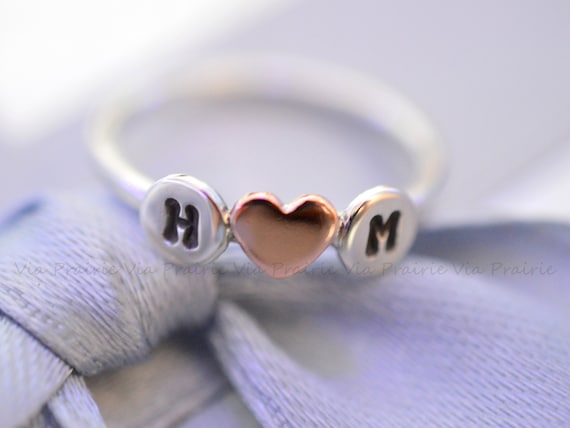 Personalized on sale heart ring