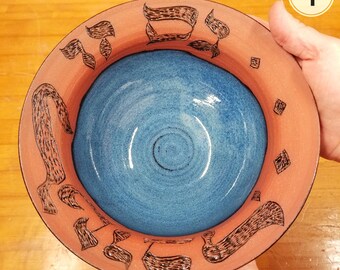 Hebrew Blessing and Mindfulness Bowl: “Gam Zu L'tova"made by Mother and Daughter Artists Nina Gordon & Sonia Gordon-Walinsky