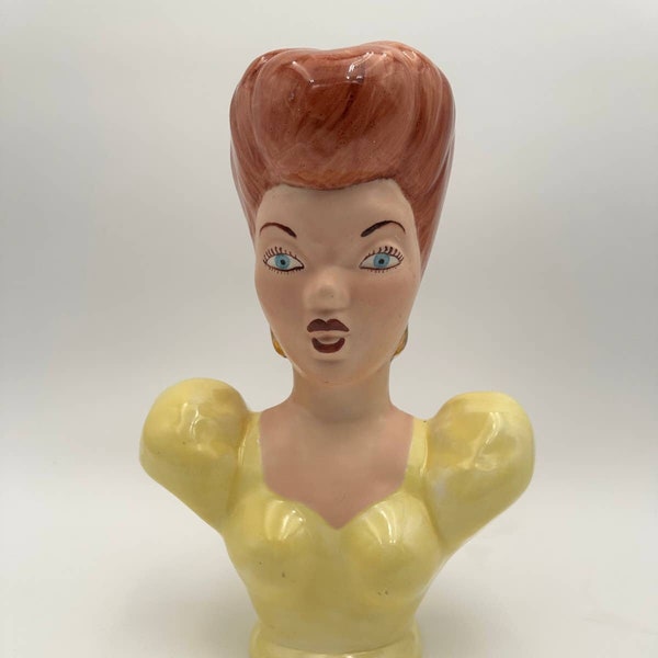 1950 Large Jamar Lucille Ball Head Vase