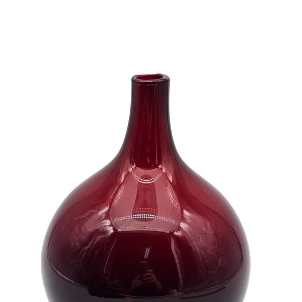 Vintage Ikea Salong Ruby Red Glass Vase Designed by Johanna Jelinek (Sweden)