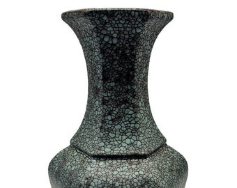 Grand vase en grès cérame poterie Royal Haeger USA galets terreux vintage