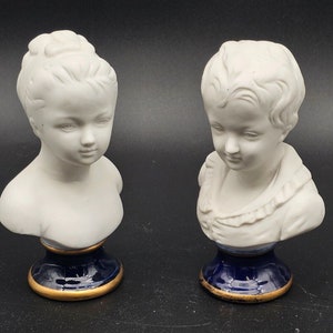 Alexandre & Louise Brongniart after Houdon Statuettes/Head Busts of Children