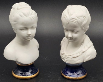 Alexandre & Louise Brongniart after Houdon Statuettes/Head Busts of Children