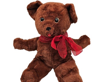 Años 60Vintage Plush Brown Teddy Bear de The Rushton Co. Atlanta, Ga. "17