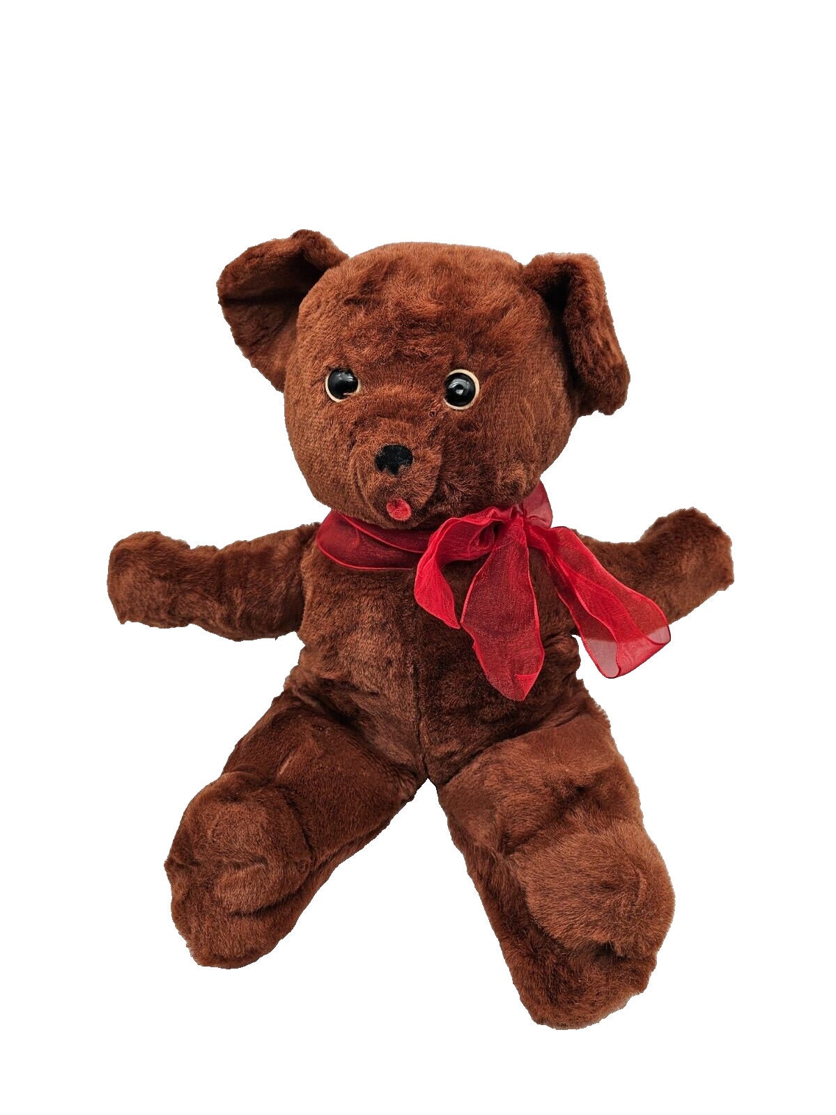 Rare Vintage Rushton Plush Rubber Face Crying Sad Brown Bear