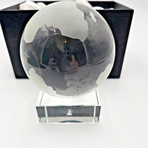 Crystal Globe w/Stand by Oleg Cassini