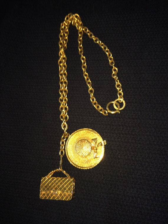 Chanel Straw Hat Necklace
