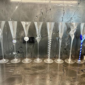 Rare Complete Set of 8 Rosenthal Studio-Line Champagne Flutes by Michael Boehm