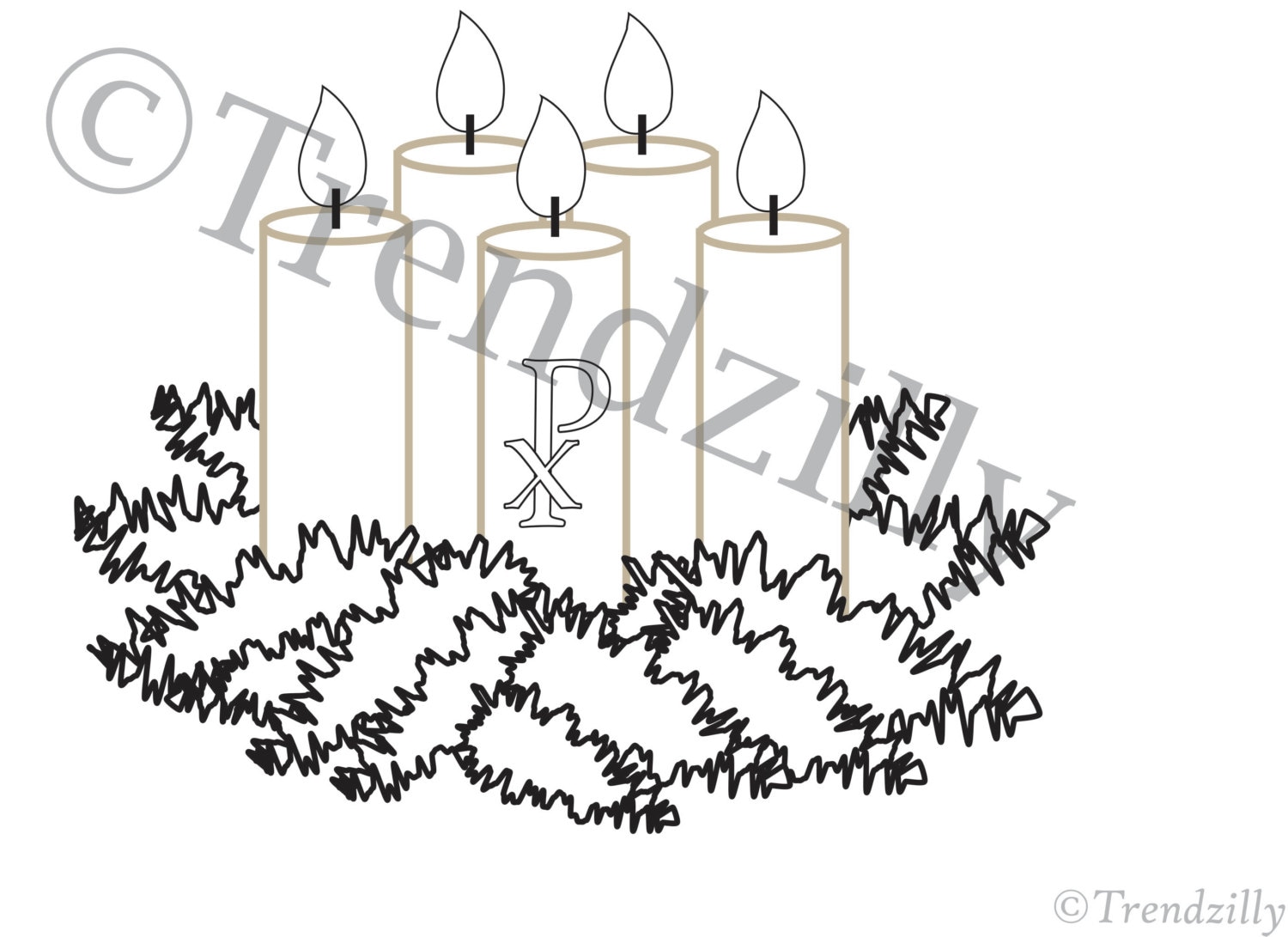 advent candles coloring sheet