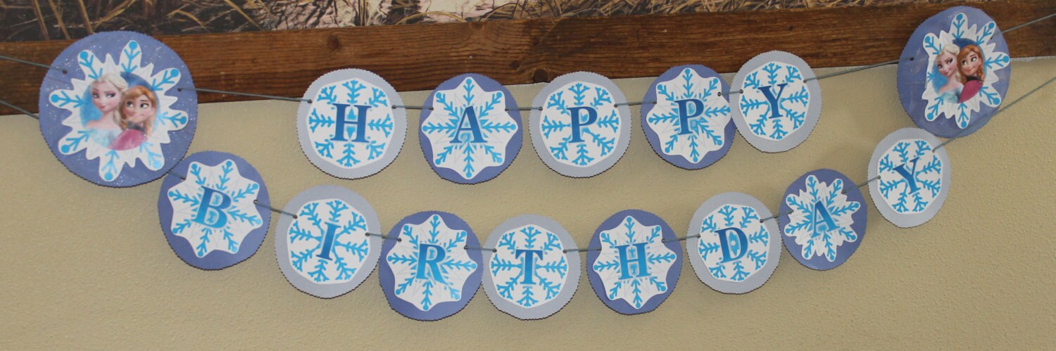 snowflake frozen birthday banner number add on snowflake party winter birthday printable instant download includes the numbers 1 9
