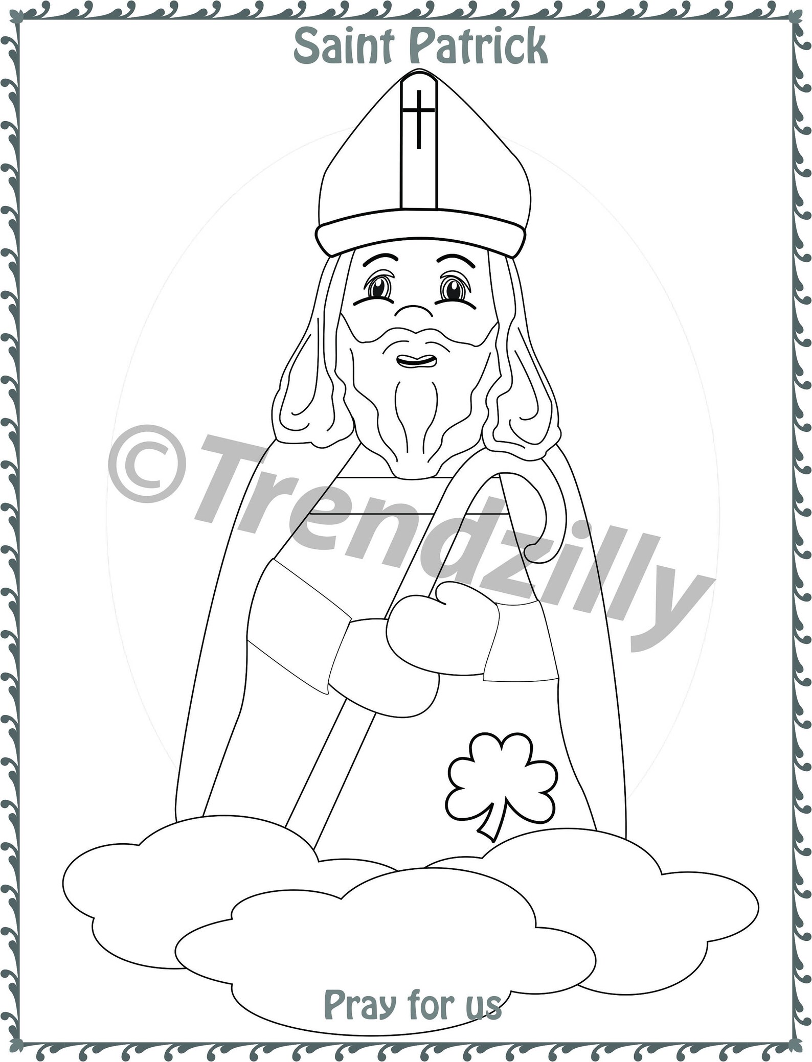 Soft Saint Coloring Book, Saint Coloring Book, Kids Coloring Book