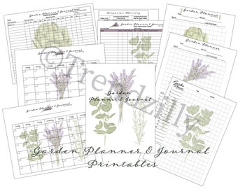 Garden Planner Printable, Garden Planner& Journal, Companion Planting, Garden Tracker, Garden Calendar, Gardening Journal Printable Download