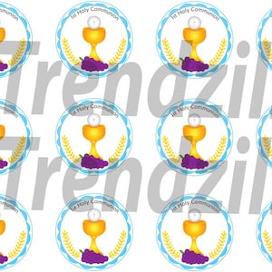 1st Communion Cupcake Toppers, Boy First Communion, 1st Communion Party Decor, Cupcake Topper, First Holy Communion, Printable download.
