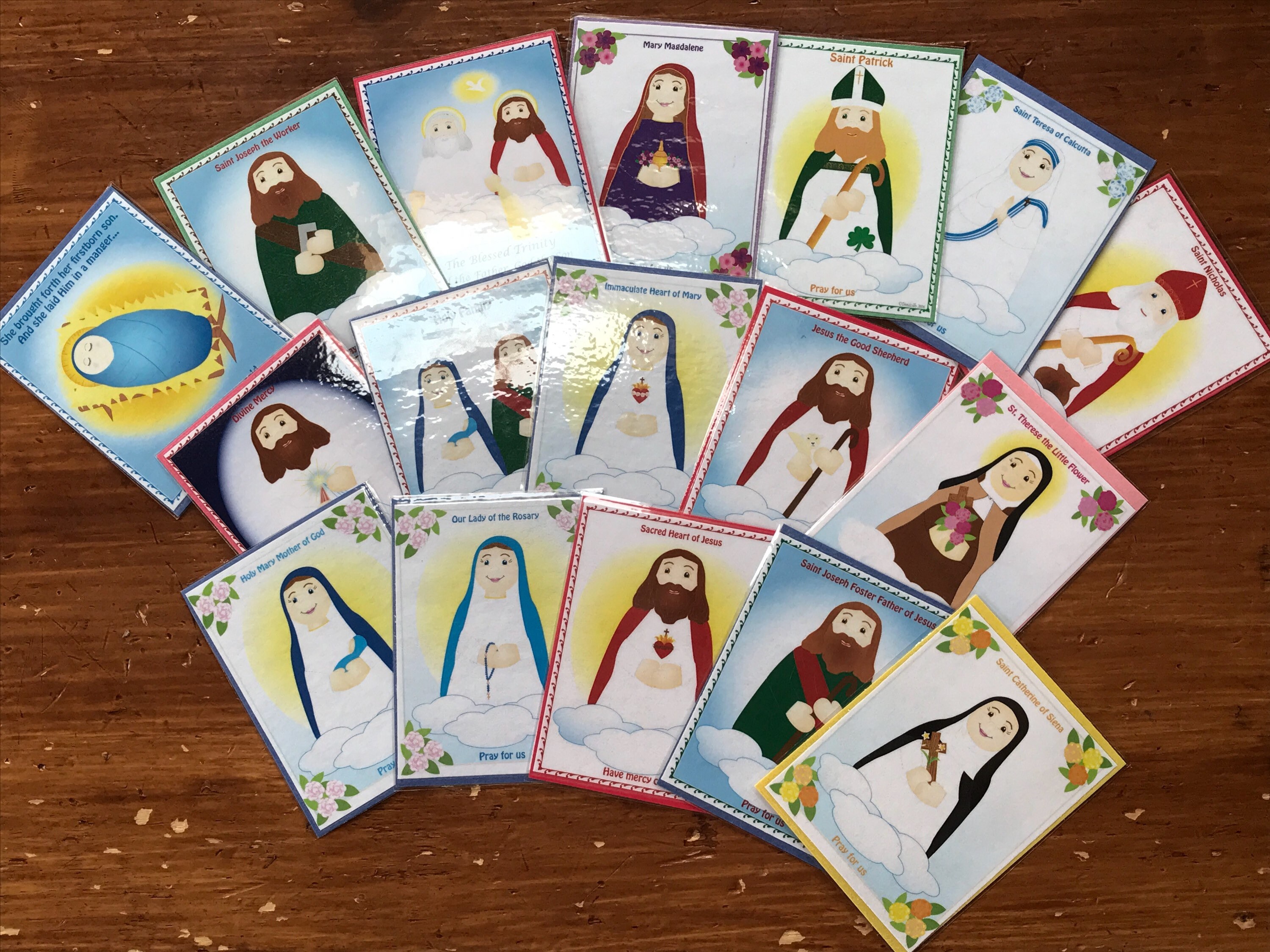 Soft Saint Holy Card Set Saint Trading Cards Kids Saint Cards Feast Soft Saint Holy Card Set Saint Trading Cards Kids Saint Cards Feast