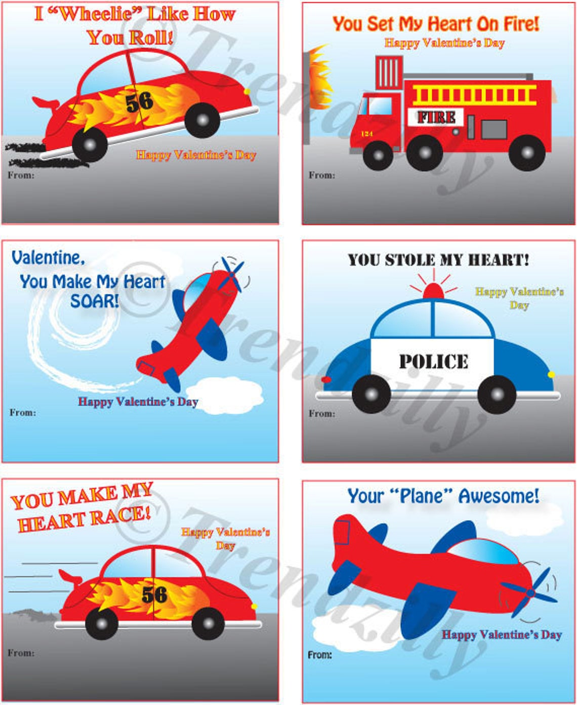 Kids Printable Valentines, Boy Valentines, Kids Valentine, Air Planes ...