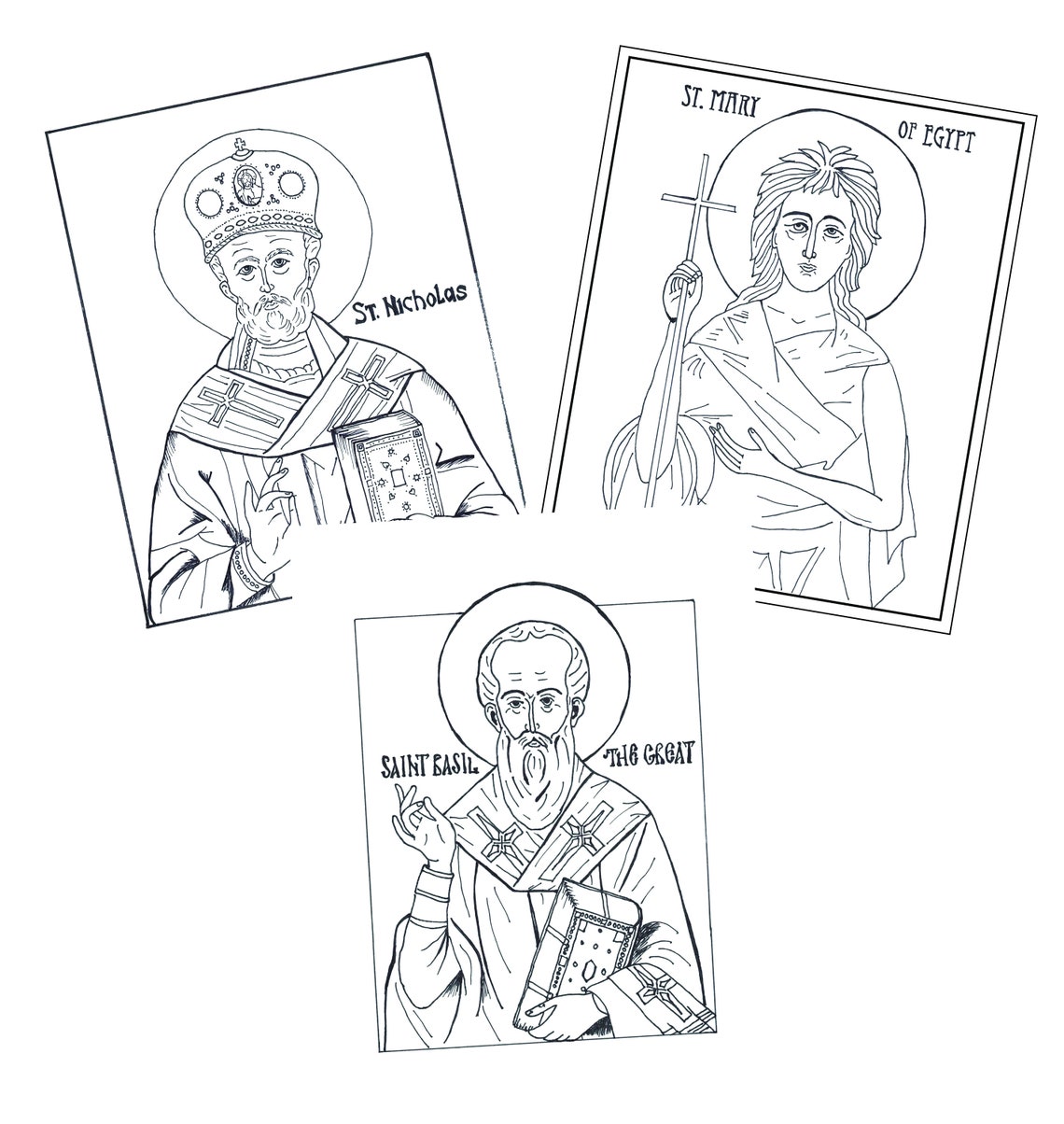 Icon Coloring Pages, Saint Coloring Pages, Kids Coloring Book, Feast