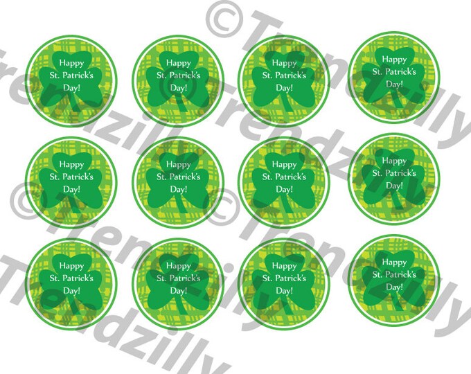 St Patrick's Day Cupcake Toppers, St. Patricks Day Party Decor, St Patty's Cupcake Topper, St Patricks Party Signs, Printable download.