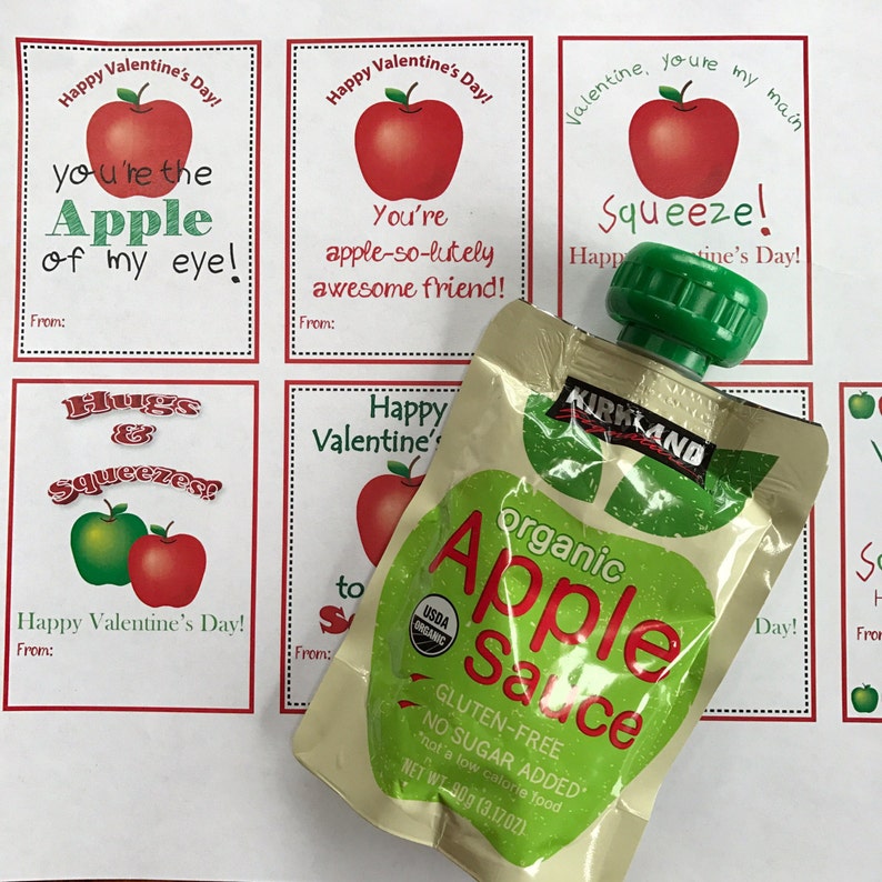 Kids Printable Valentine Apple Of My Eye Valentine Apple Pouch Valentine Hugs And Squeezes