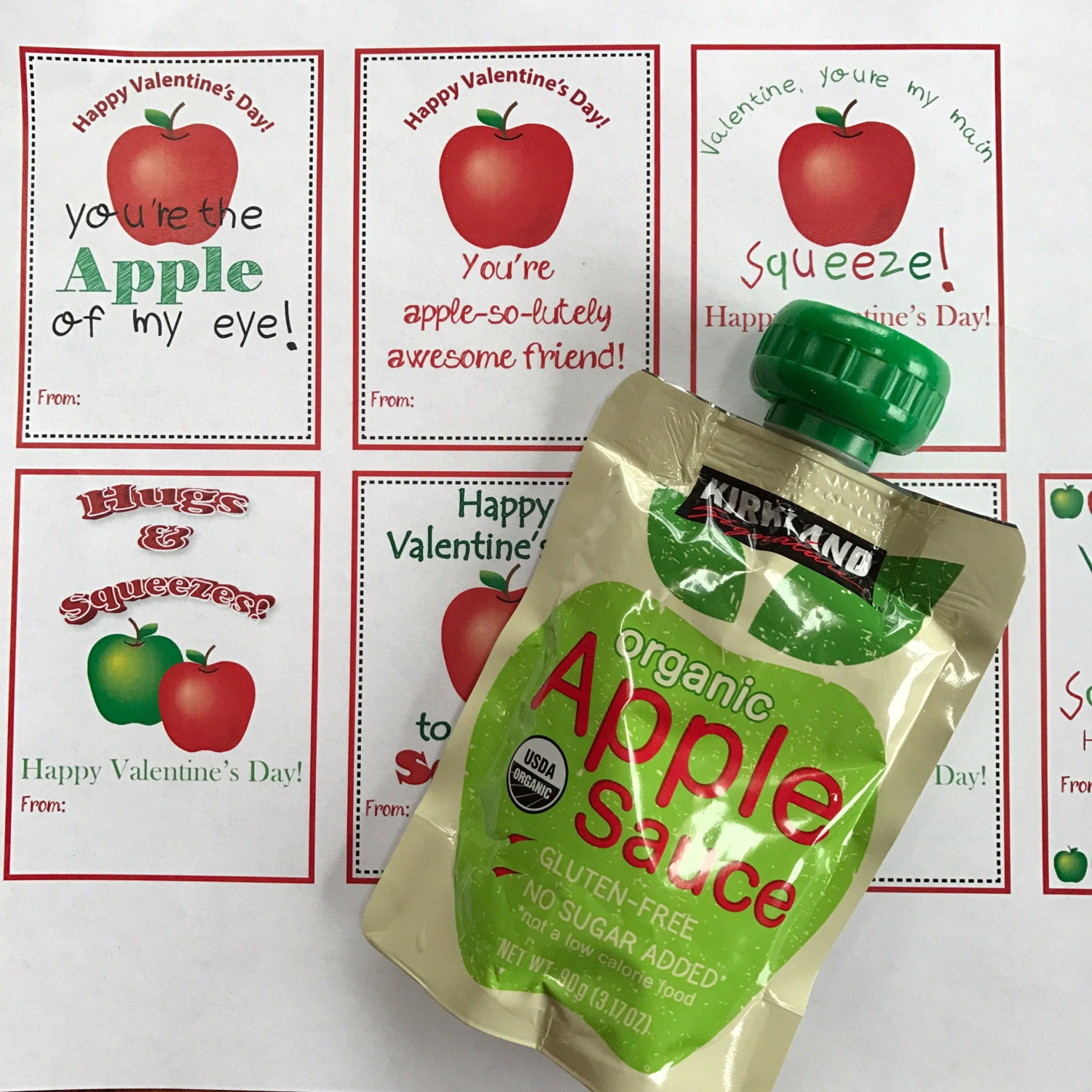 Kids Printable Valentine Apple Of My Eye Valentine Apple Pouch Valentine Hugs And Squeezes
