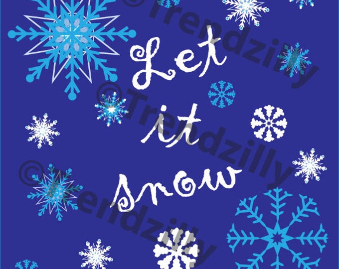 Let it snow, Christmas Decoration Printable, Lit It Snow Snowflake download, Christmas Download 8x8, Snowflake, Christmas Graphic.