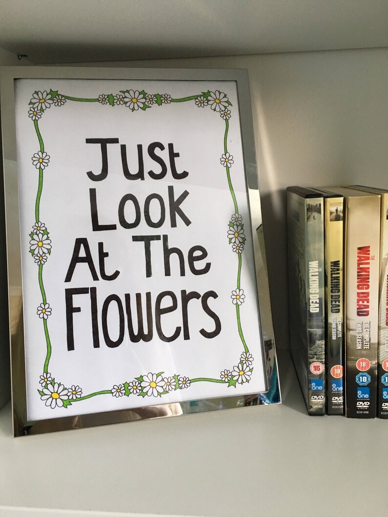 TWD QUOTE POSTER // just look at the flowers Etsy