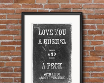 BUSHEL & PECK Poster -- 11x17 Poster | Art Poster | Home Decor | Country Cottage