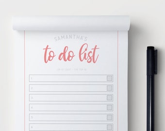 Personalized Notepad Colorful to Do List Personalized to - Etsy