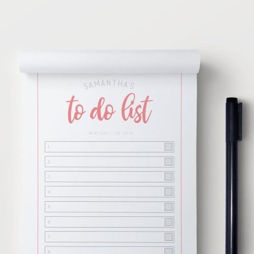 Personalized TODO LIST Notepad Personalized Note Pads Etsy