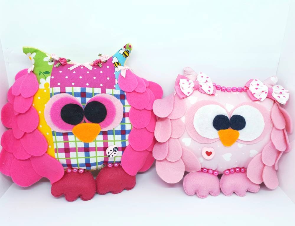 Handmade Pink Owls Colorful Stuffed Owls Room Decor Ornament Nursery Decor Gift Idea Hiboux Chambre Bebe Handmade Pink Owls Colorful Stuffed Owls Room Decor Ornament Nursery Decor Gift Idea Hiboux Chambre Bebe