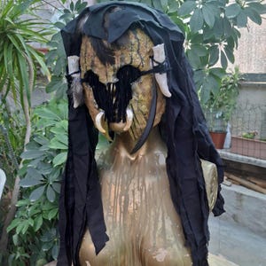 Post Apocalyptic Mask Hooded| Shamanic Mask | Wasteland Mask| Halloween Mask | Fallout Cosplay | Apocalypse Clothing | Halloween Costume