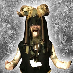 Handcrafted Shaman Headpiece: Faux Ram Horns, Druid Elf Costume