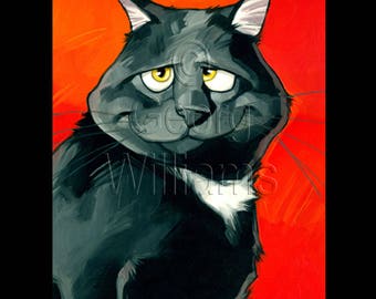 Pet Portrait Giclee Print "Oreo"
