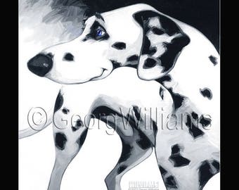 Pet Portrait Giclee Print "Chaser"