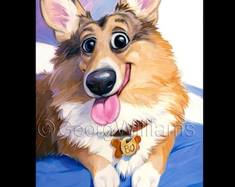 Pet Caricature Portrait - Print "Bogart"