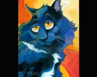 Pet Portrait Giclee Print "Blue"