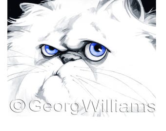 Pet Portrait Giclee Print "Fluffy"