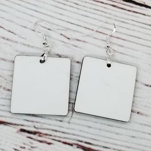 Square shaped earring sublimation blanks