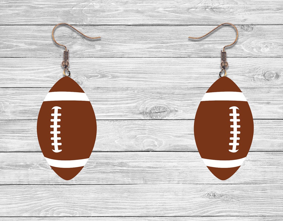 Football PNG Download for Sublimation Football Earring Blanks Sold in ...