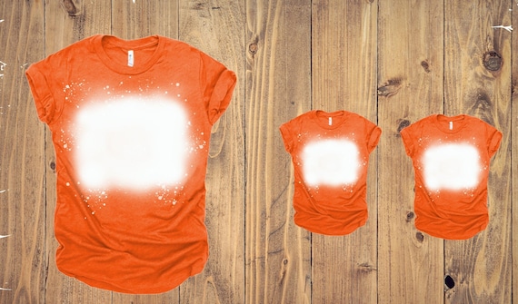 Bleached Orange PNG tee download for sublimation tee shirt blanks