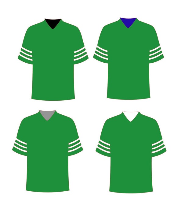 Green Football Jersey PNG sublimation Download Etsy