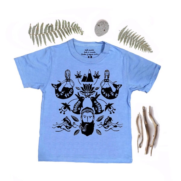 T-shirt enfant en bambou et coton biologique Vestkysten