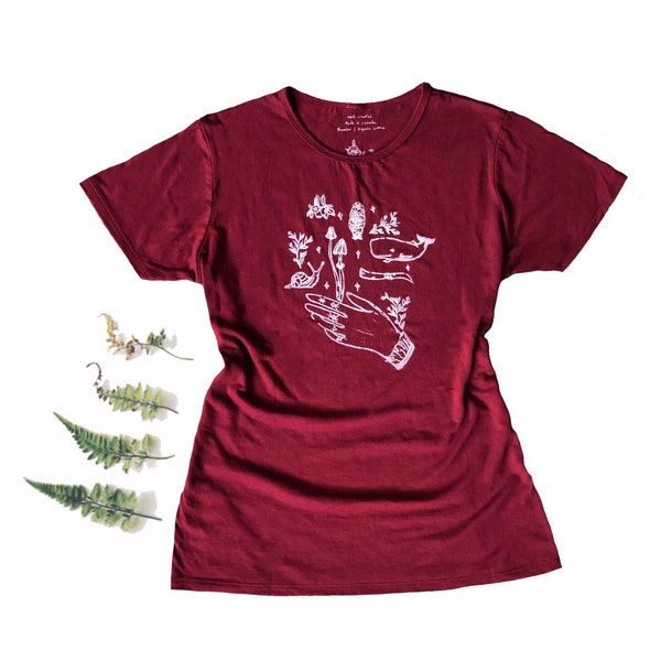 T-shirt col rond en bambou et coton biologique The Collector