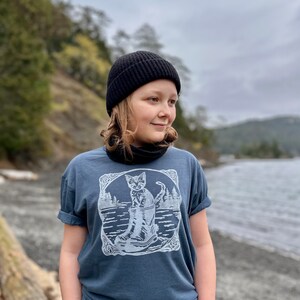 Coastal Cat Bamboo and Organic Cotton Youth T-Shirt image 1